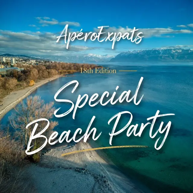 Original artwork for ApéroExpats | 18th Edition: Special Beach Party